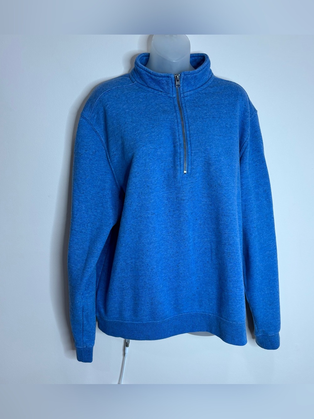 DSG Men's large Royal Blue Quarter-Zip Sweater pullover casual Athletic